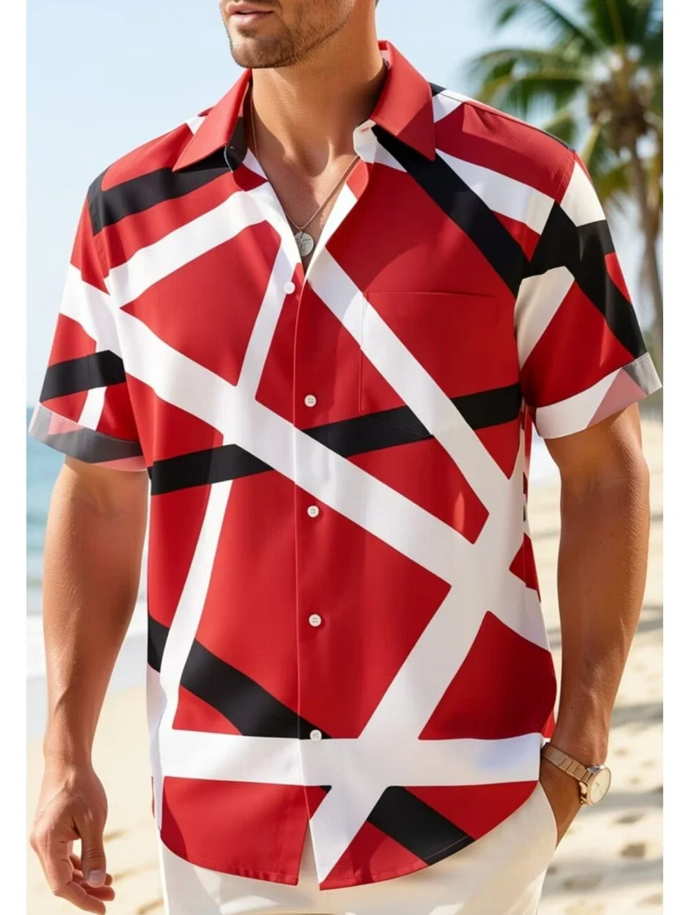 EVH 'Frankenstein' beach shorts w/pockets, 2X